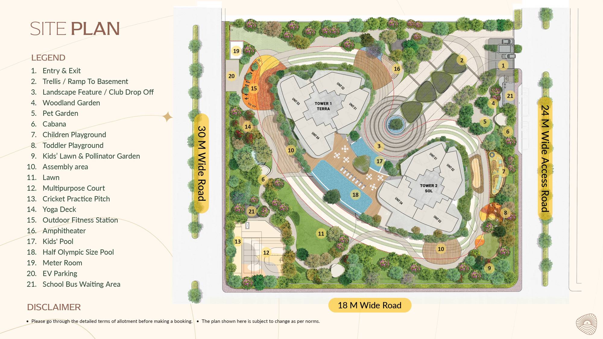 Eldeco Terra and Sol site plan Sector 80 Gurugram, Tower 1 Terra and Tower 2 Sol