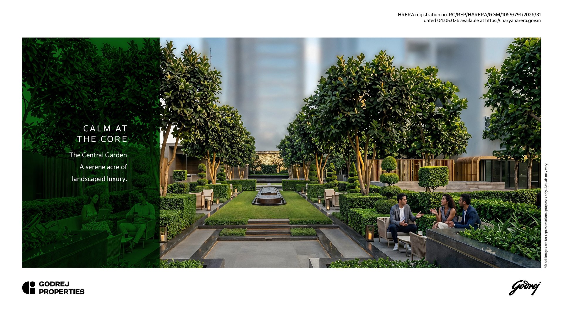 Godrej Samaris central garden landscaped open space