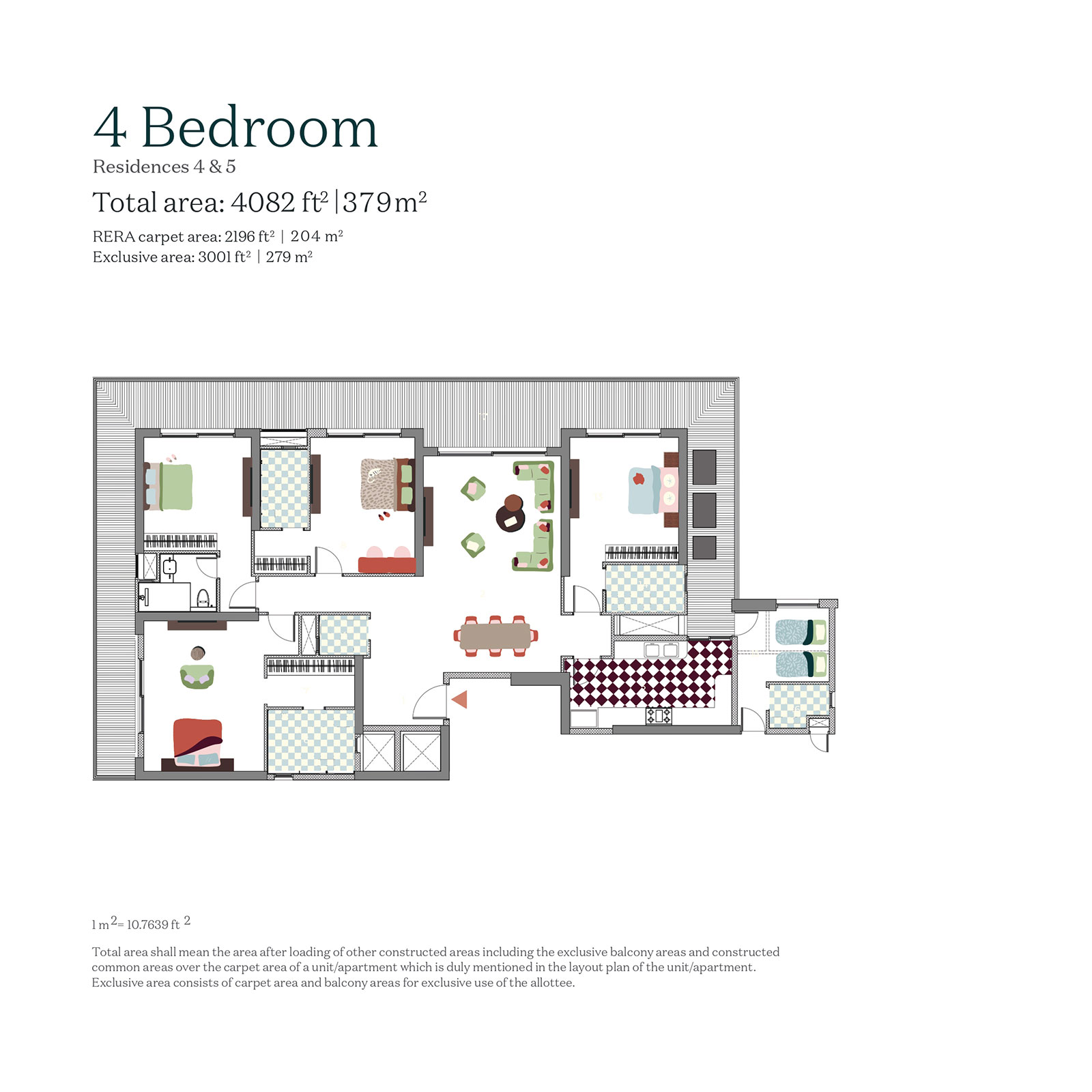 Estate 361 4 BHK Floor Plan - 4082 sq.ft