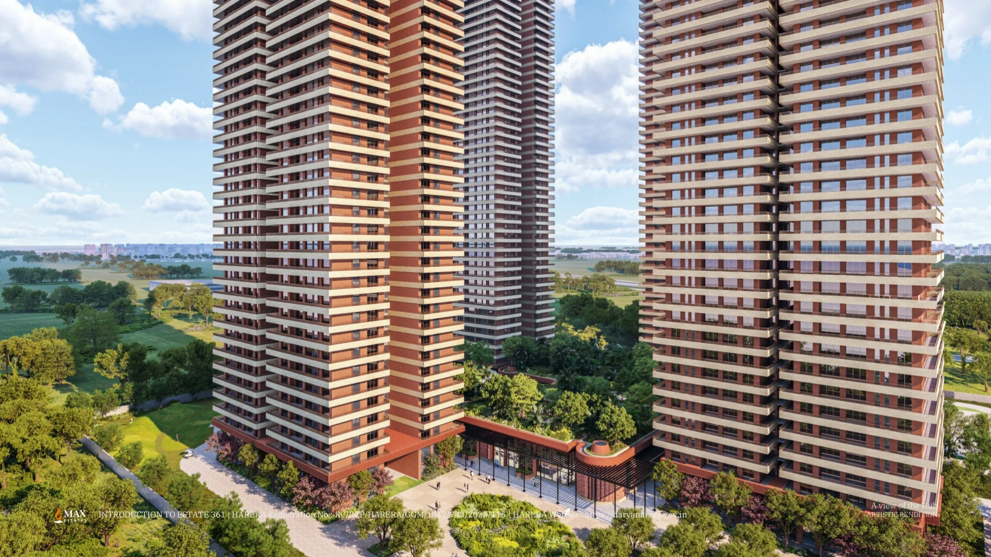 Estate 361 towers aerial view