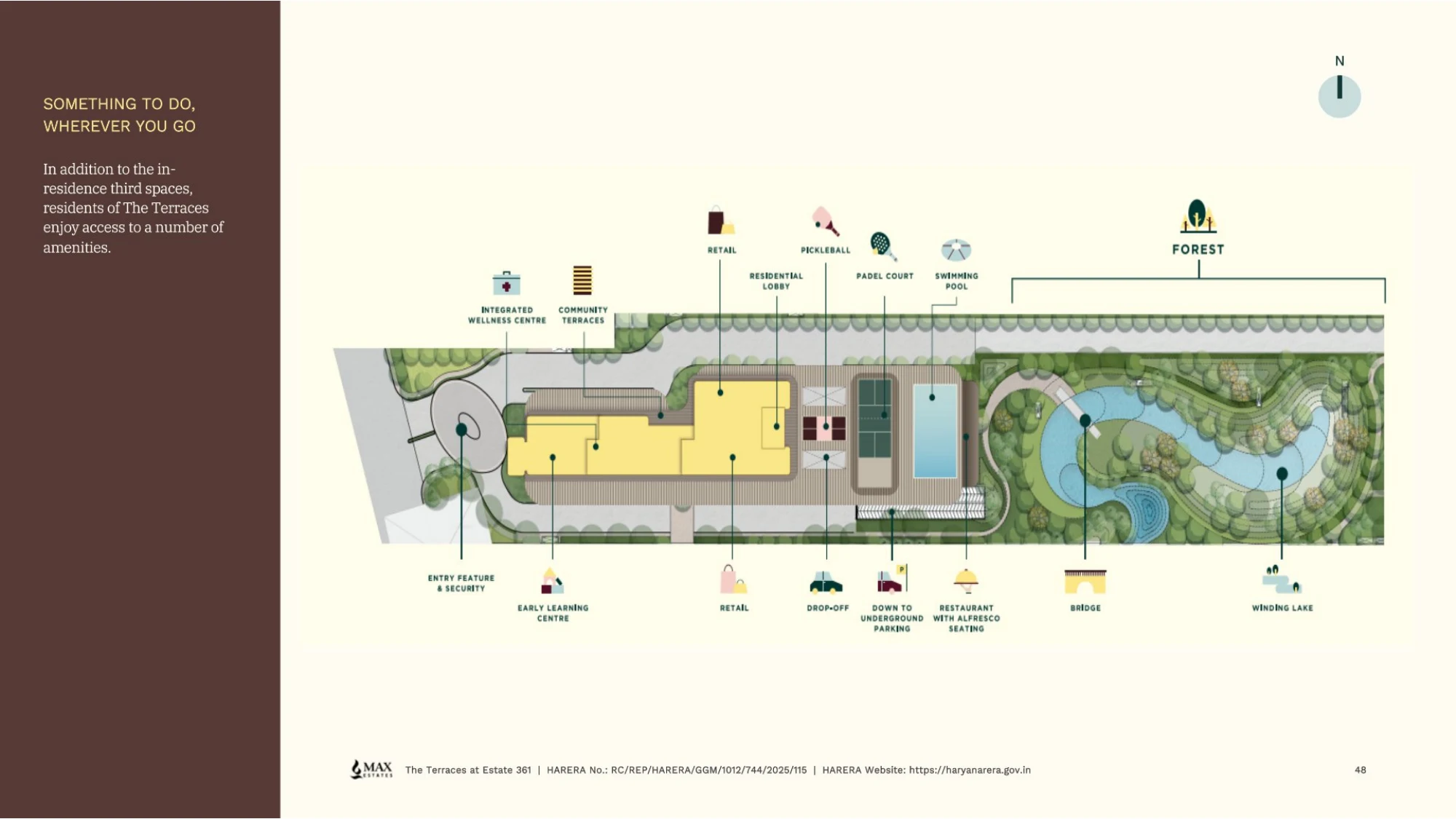 The Terraces dedicated amenities map