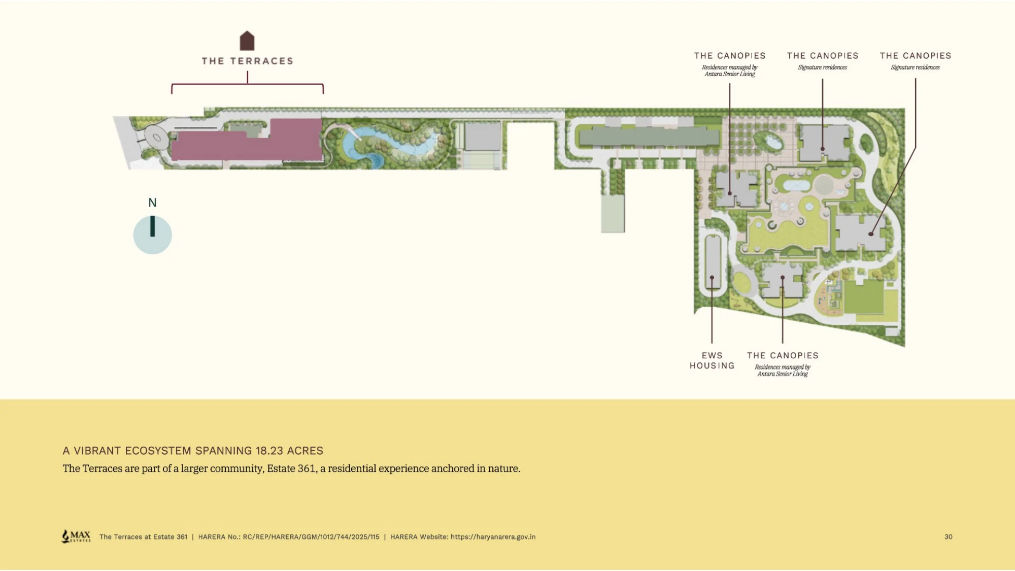The Terraces masterplan position within Estate 361