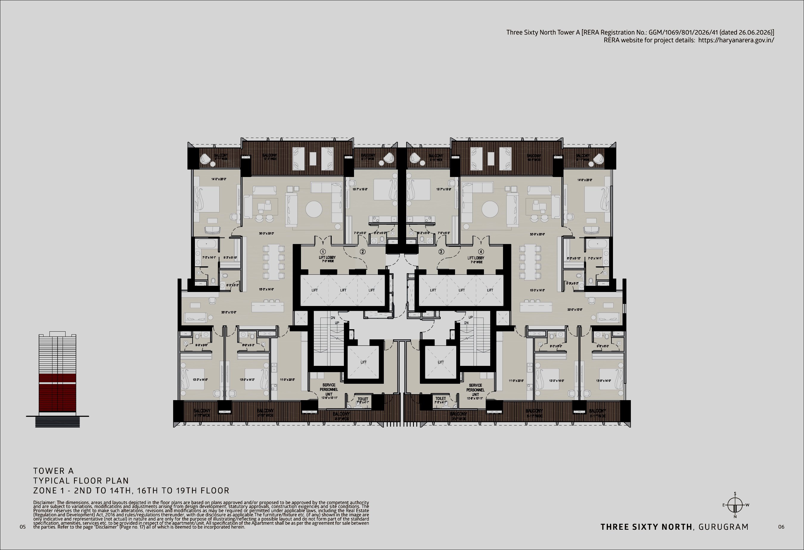 Three Sixty North Tower A Floor Plan