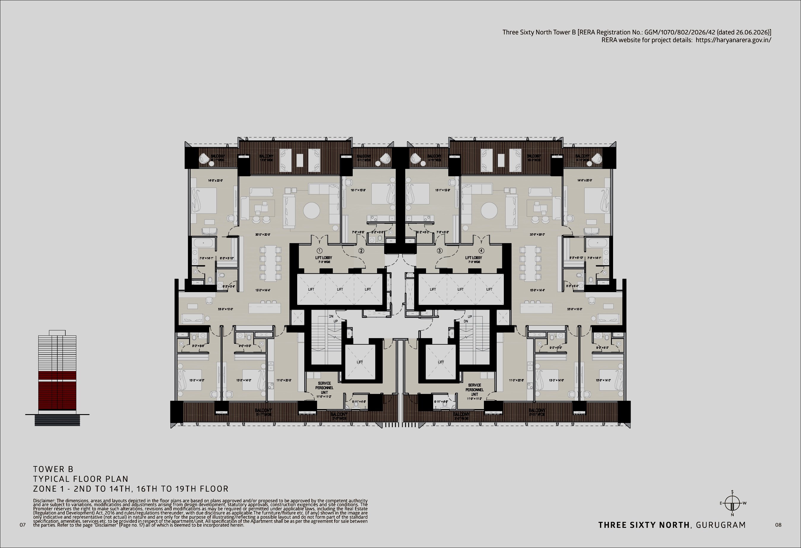 Three Sixty North Tower B Floor Plan