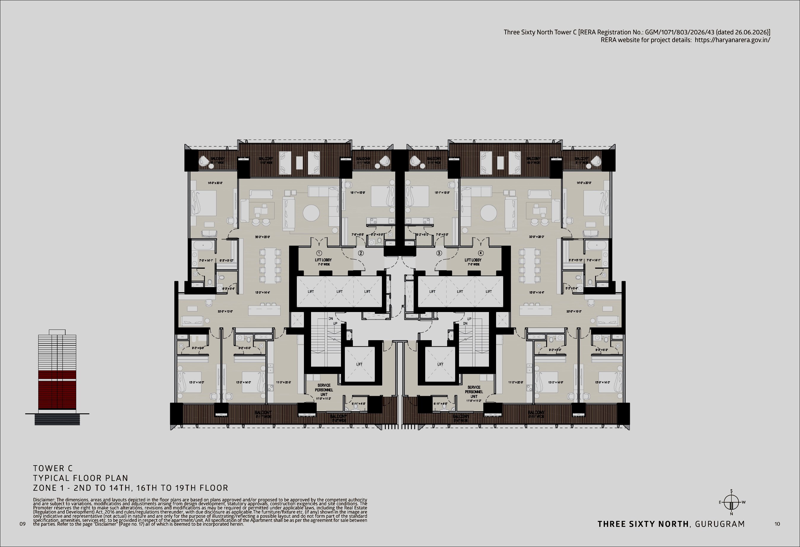 Three Sixty North Tower C Floor Plan