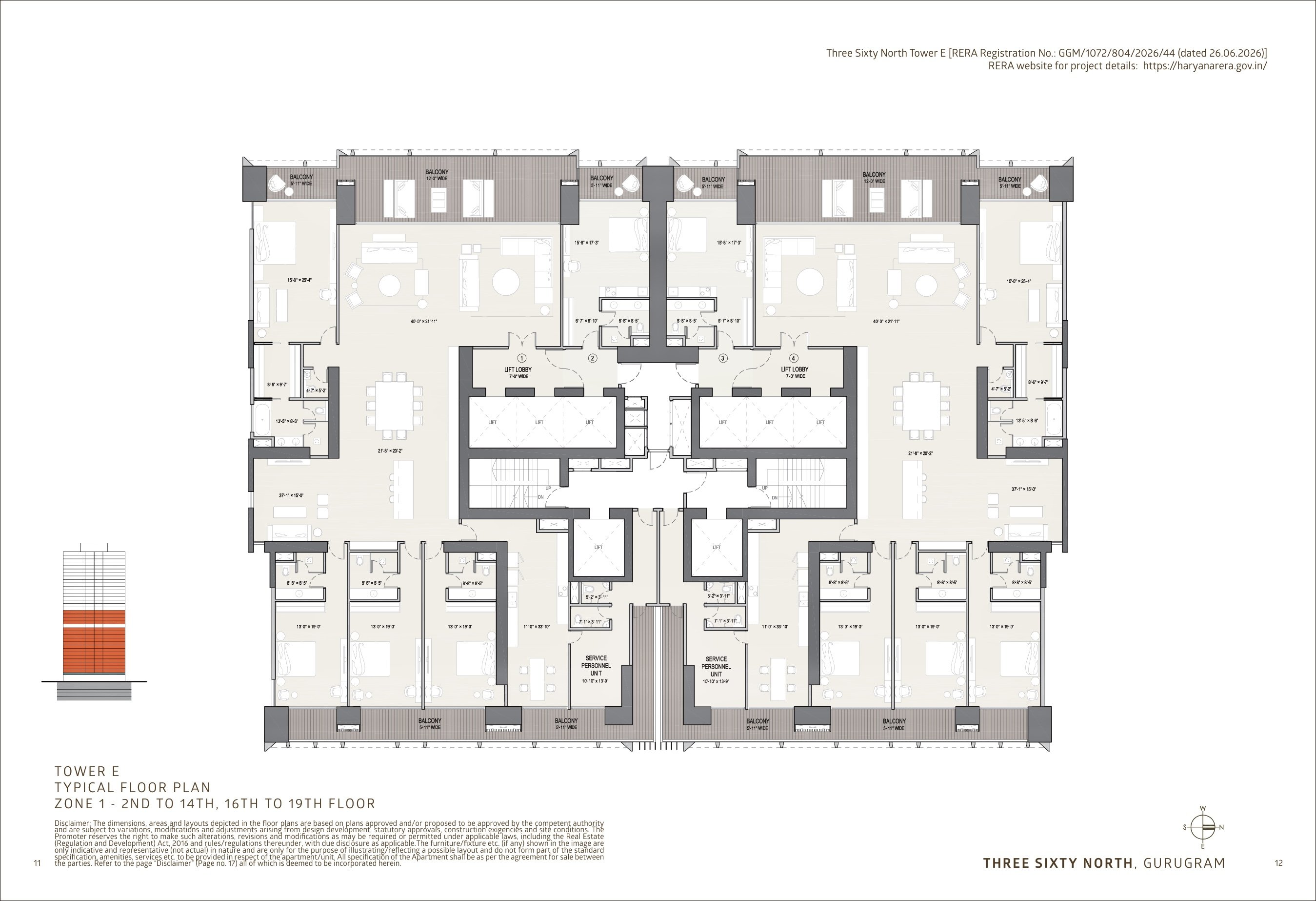 Three Sixty North Tower E Floor Plan