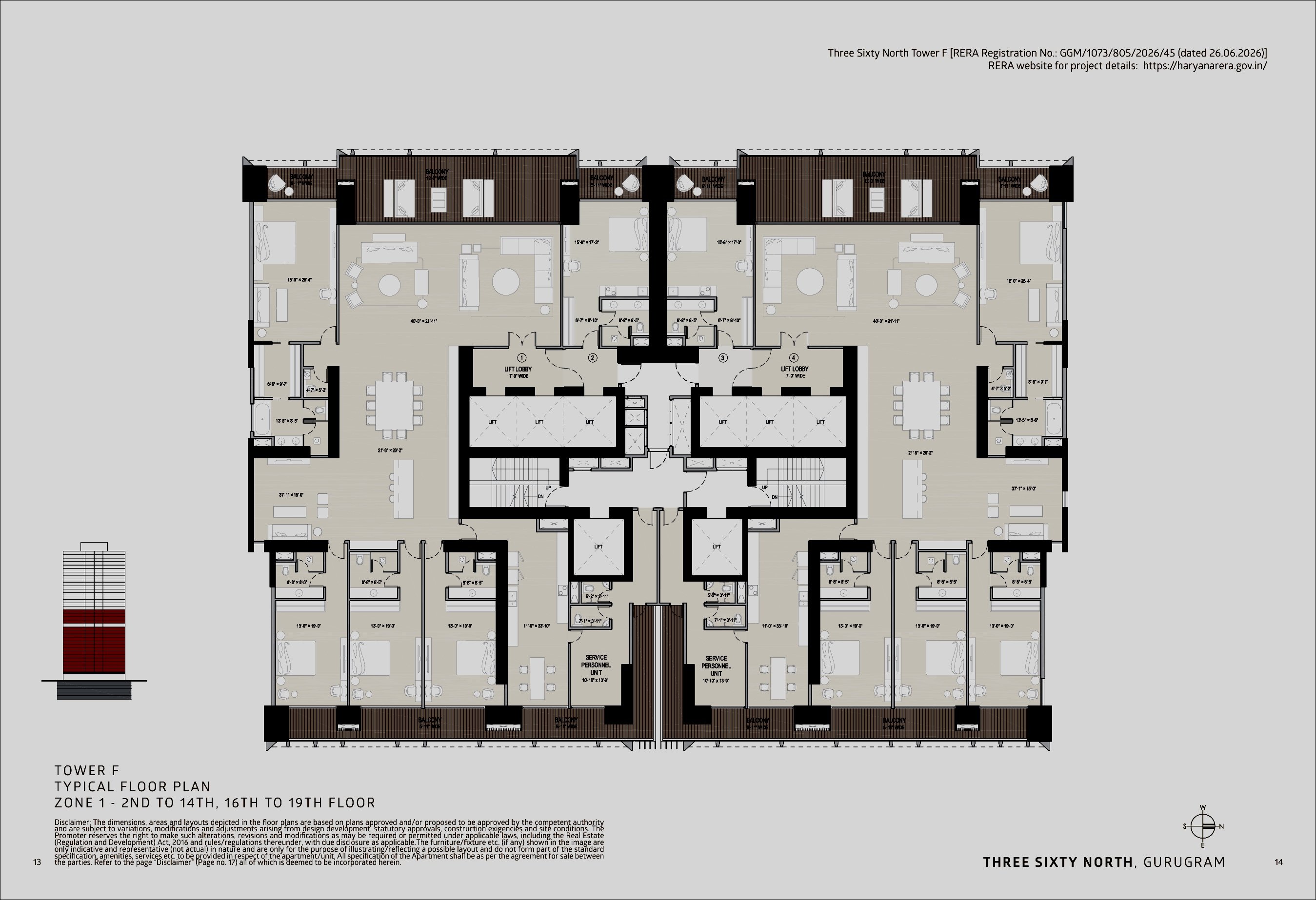 Three Sixty North Tower F Floor Plan