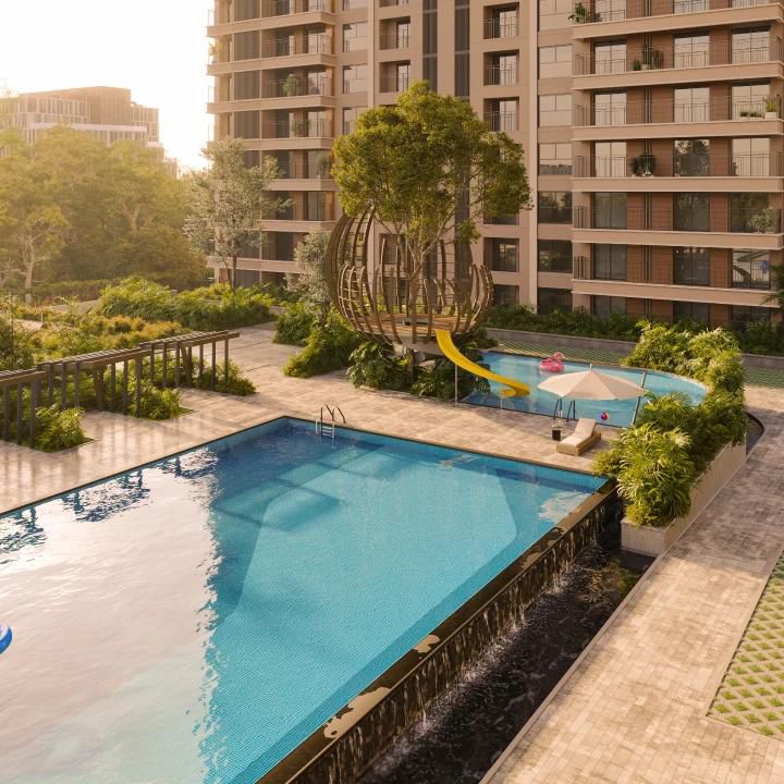 SOBHA Crescent aerial pool kids zone low density towers
