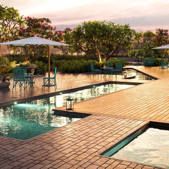 SOBHA Crescent resort pool alfresco landscaped greens