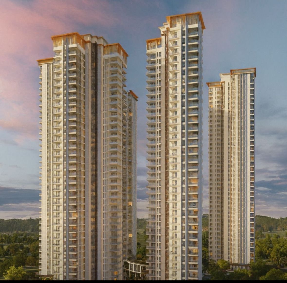 TARC Ishva sky deck balcony with Aravalli view