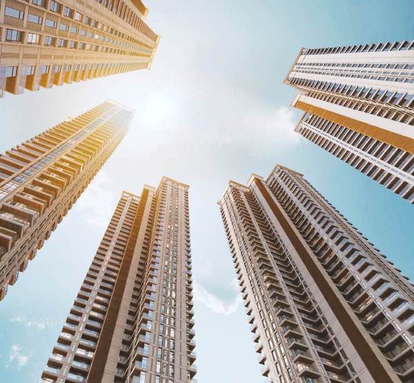 TARC Ishva four-side open towers looking up
